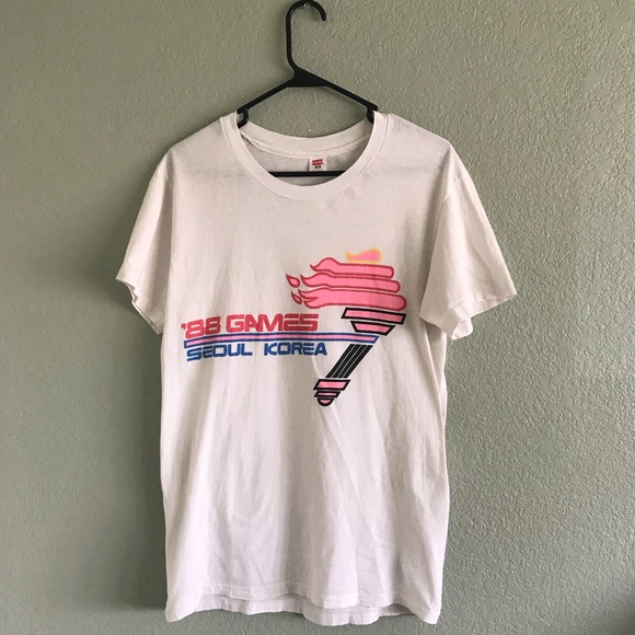 ⛔️SOLD⛔️Vintage 1988 Summer Olympics Korea T-Shirt - Picture 1 of 5